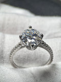 Moissanite Silver Ring 8mm x 10MM