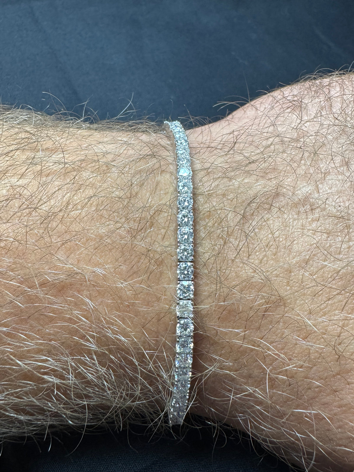 Moissanite Silver Tennis Bracelet