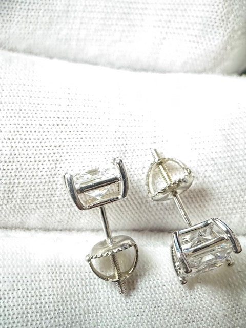 Moissanite Silver Cubic 6x6mm