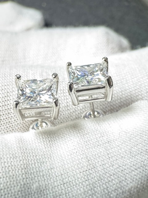 Moissanite Silver Cubic 7x7mm