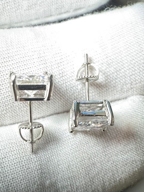 Moissanite Silver Cubic 7x7mm