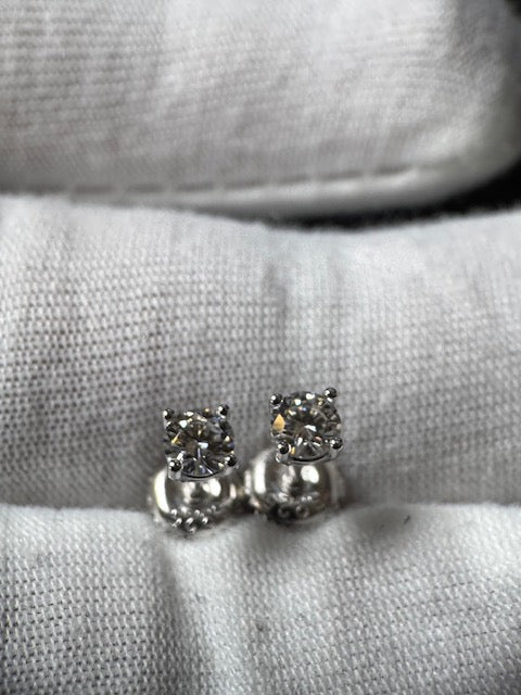 Moissanite Round Silver 4mm