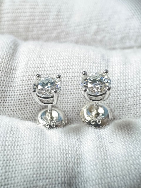 Moissanite Round Silver 5mm