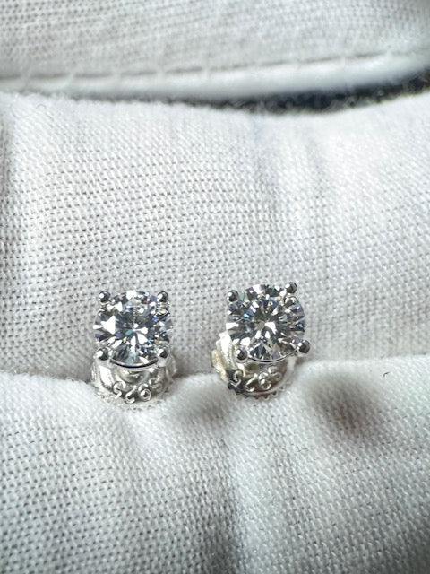 Moissanite Round Silver 5mm