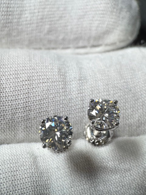 Moissanite Round Silver 6mm