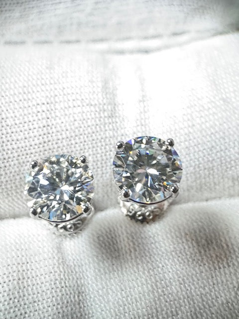 Moissanite Round Silver 7mm