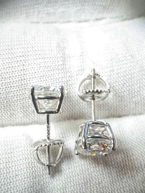 Moissanite Round Silver 7mm