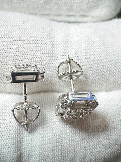 Moissanite Silver Baguette