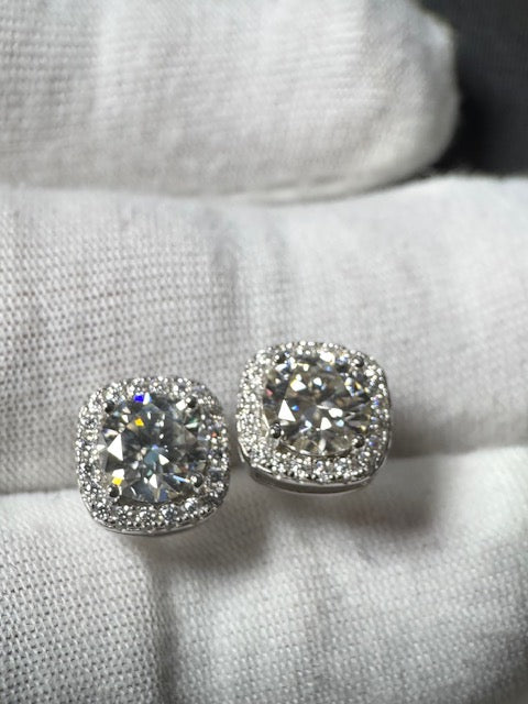 Moissanite Silver Stud
